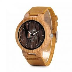 fever – leather strap zebrawood watch