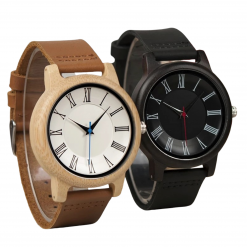 Ginkgo Couple Wooden Wrist Watch Set