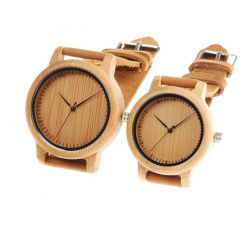 Musa Bamboo Couple Wooden Watches Set
