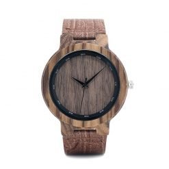 Privet – Leather Zebrawood Wooden Watch